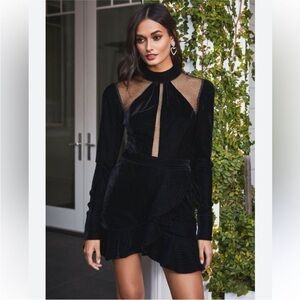 PatBo Velvet Lurex Mini Dress